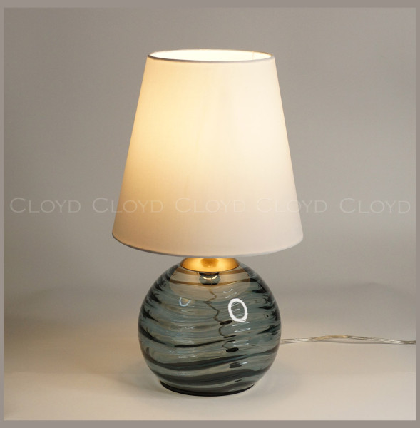 Настольная лампа 1 рожковая  Cloyd &quot;REBA&quot; / выс. 45 см - латунь - синее стекло / 348248