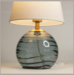 Настольная лампа 1 рожковая  Cloyd &quot;REBA&quot; / выс. 45 см - латунь - синее стекло / 348248