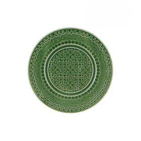 Тарелка 22 см зеленая  Bordallo Pinheiro &quot;Rua Nova&quot;  / 392446
