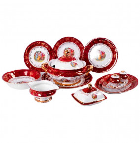 Столовый сервиз на 6 персон 27 предметов  Bavarian Porcelain "Фредерика /Мадонна красная" / 090864