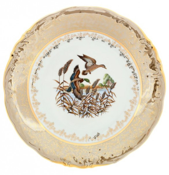 Блюдо 30 см круглое  Sterne porcelan &quot;Фредерика /Охота бежевая&quot; / 128787