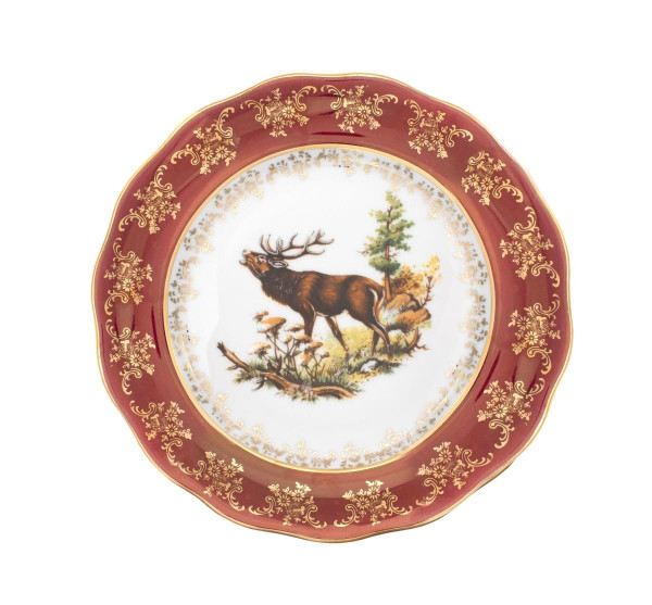 Тарелка 25 см 1 шт  Royal Czech Porcelain &quot;Аляска /Охота красная&quot; / 204862