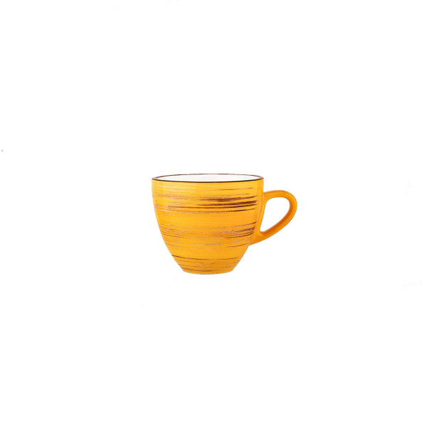 Кофейная чашка 110 мл жёлтая  Wilmax &quot;Spiral&quot; / 261616