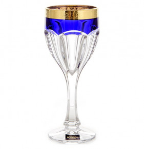 Бокалы для белого вина 190 мл 6 шт  Crystalite Bohemia "Сафари /Синие" / 119780