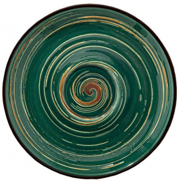 Блюдце 15 см зелёное  Wilmax &quot;Spiral&quot; / 261646