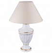 Настольная лампа 54 см с абажуром белая  LOUCICENTRO CERAMICA &quot;Элеганс /Отводка золото&quot; / 193622