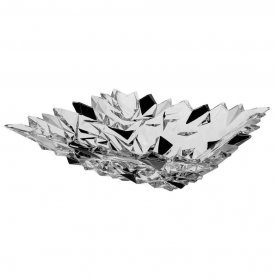 Ваза для фруктов 28 см  Bohemia Jihlava &quot;Glacier /Матовые и черные льдинки&quot; хрусталь Йиглава   / 314213