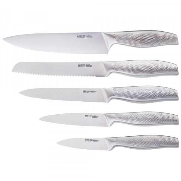 Набор кухонных ножей 6 предметов на подставке &quot;Agness&quot; / 150080