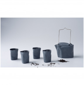 Чайный сервиз 5 предметов серый  Cmielow Design Studio "BENT" / 163399