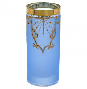 Стаканы для воды 300 мл 6 шт  Bohemia "Матово-голубые с золотым рисунком" / 134769
