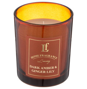 Свеча ароматизированная в стакане 6 х 7,5 см  LEFARD "Dark amber & ginger lily" / 348307