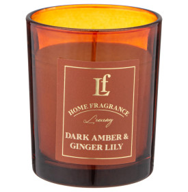 Свеча ароматизированная в стакане 6 х 7,5 см  LEFARD &quot;Dark amber &amp; ginger lily&quot; / 348307