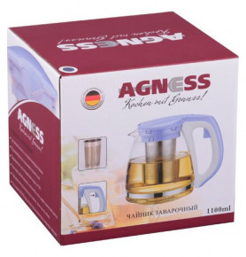 Заварочный чайник 1,1 л с фильтром "Agness" / 207753