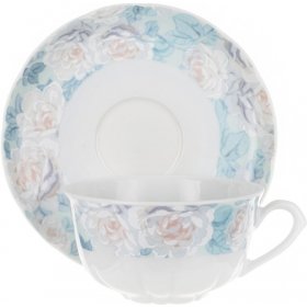 Чайная пара 235 мл 1 шт низкая  Thun &quot;Роза /Голубая роза&quot; / 332249