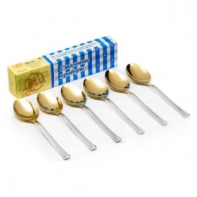 Столовые приборы 6 предметов Столовые ложки  АО «Нытва» "Торжество" частичное покрытие / 134012