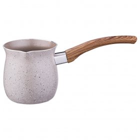 Турка 450 мл серая /антипригарное мраморное покрытие /ручка Soft touch "Agness" / 195805