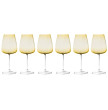 Бокалы для белого вина 550 мл 6 шт янтарные  Le Stelle &quot;Opium&quot; (подарочная упаковка) / 330094