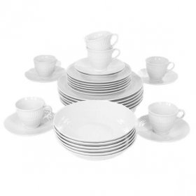 Столовый сервиз на 6 персон 25 предметов  Cmielow &quot;София /Без декора&quot; / 297011