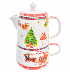 Чайный набор 2 предмета (заварочный чайник + чашка)  Royal Classics "Christmas time" / 228430