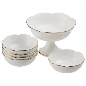 Набор для варенья 7 предметов (креманка 13,5 см + 6 розеток 10 см)  LEFARD "Blanco" / 189140