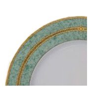 Набор тарелок 25 см 6 шт  Thun &quot;Опал /Малахит с золотом&quot; / 061511