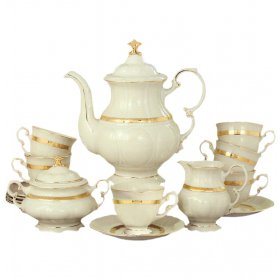 Кофейный сервиз на 6 персон 15 предметов  Leander &quot;Соната /Золотая лента /СК&quot; / 085521