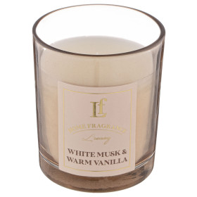 Свеча ароматизированная в стакане 6 х 7,5 см  LEFARD &quot;White musk &amp; warm vanilla&quot; / 348306