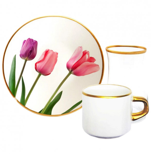 Набор чайно-кофейный на 6 персон 18 предметов  Toygar &quot;Tulip&quot; / 285511