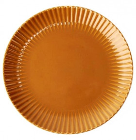 Тарелка 20,5 см 1 шт  Porcelaine Czech Gold Hands "Натура /Браун" / 167381