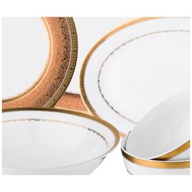 Столовый сервиз на 6 персон 23 предмета (без супника)  LEFARD &quot;Орнамент /Золото&quot; / 193971