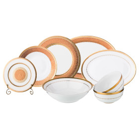 Столовый сервиз на 6 персон 23 предмета (без супника)  LEFARD &quot;Орнамент /Золото&quot; / 193971