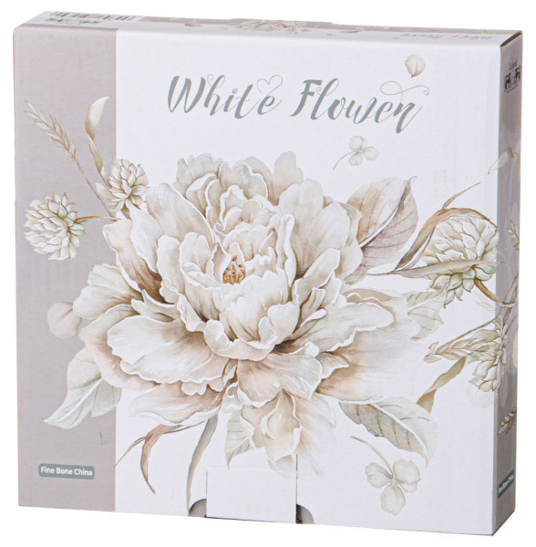 Набор тарелок 20,5 см 2 шт серые  LEFARD &quot;White flower&quot; / 284886