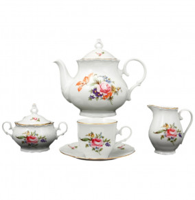 Чайный сервиз на 6 персон 15 предметов  Jeremy s.r.o. "Офелия /Полевой цветок" / 125378
