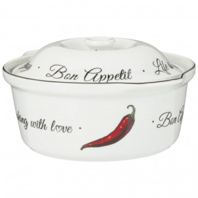 Форма для запекания с крышкой agness bon appetit 1200ml 21.5*19*10 cm / 277994