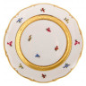 Набор тарелок 24 см 6 шт  Bavarian Porcelain "Мария-Тереза /Мелкие цветы /Золотая лента" / 103880
