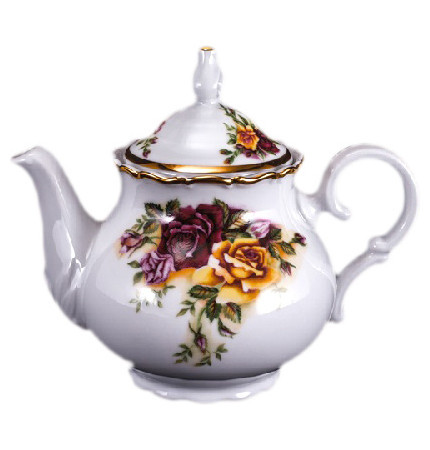 Заварочный чайник 500 мл  Bohemia Porcelan Moritz Zdekauer 1810 s.r.o. &quot;Офелия /Две розы&quot; / 046434