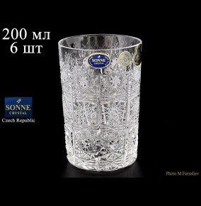 Стаканы для воды 200 мл 6 шт  Sonne Crystal "S.Crystal /Хрусталь резной" / 060326