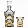 Набор для виски 7 предметов (графин 700 мл + 6 стаканов по 240 мл)  Crystal Bohemia "X-Lady /золото" / 104406