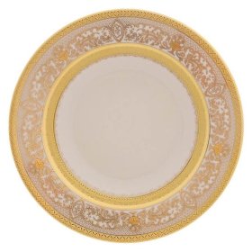 Набор тарелок 22 см 6 шт глубокие  Falkenporzellan &quot;Констанц /Величественное золото&quot; крем. / 246799