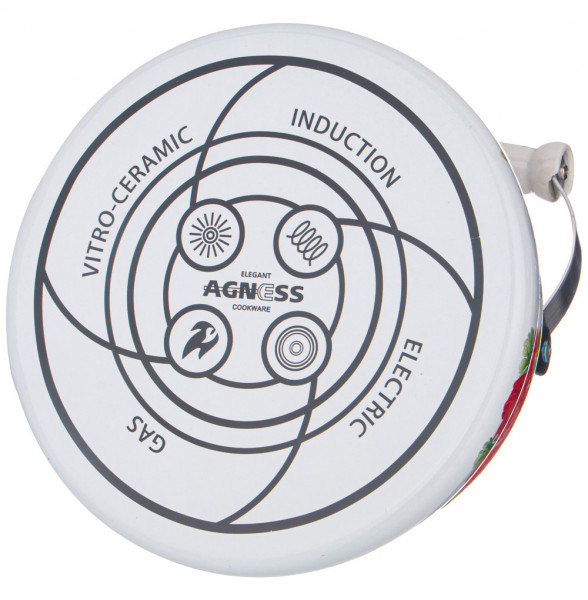 Чайник 3 л эмалированный  Agness &quot;Маки&quot; / 290488