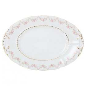 Блюдо 32 х 20 см овальное  Leander &quot;Соната /Розовый цветок&quot; / 137109