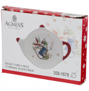 Подставка под чайные пакетики 12 х 8,5 х 1,5 см " Agness Зимняя забава" / 215203