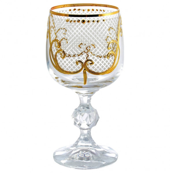 Бокалы для белого вина 190 мл 6 шт  Bohemia &quot;Клаудия /Каро /золото&quot; AS Crystal / 148283