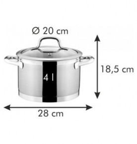 Кастрюля 20 см с крышкой 4 л "Tescoma /PRESIDENT" / 151842