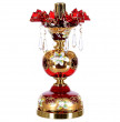 Лампа настольная 1 рожковая хрусталь &quot;Лепка красная /Elite Bohemia&quot; d-13 см, h-23 см, вес-2 кг / 136566