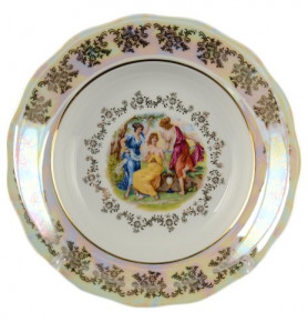 Набор тарелок 23 см 6 шт глубокие  Royal Czech Porcelain "Фредерика /Мадонна перламутр" / 099417