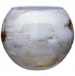 Ваза для цветов 20 см  Franko &quot;Sfera golden marble /белая&quot; / 235878