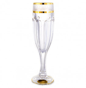 Бокалы для шампанского 150 мл 6 шт  UNION GLASS "Сафари /Цветочный кант /золото" / 151523
