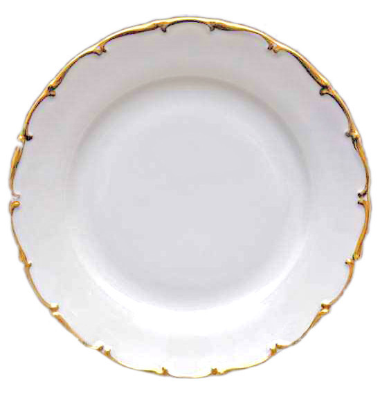 Набор тарелок 17 см 6 шт  Bohemia Porcelan Moritz Zdekauer 1810 s.r.o. &quot;Анжелика /Золотая отводка&quot; / 002281