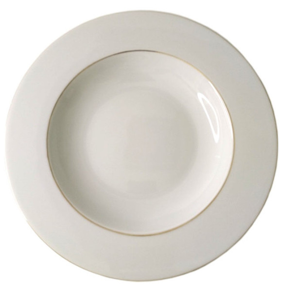Набор тарелок 22,5 см 6 шт глубокие  Cmielow &quot;Астра /Две линии золота&quot; / 284148